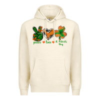 Tofu Peace Love St.Patrick's Day Premium Hoodie - BundleAndBundleShop