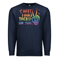 Navy hate looks tacky on you pride Premium Sweatshirt - MaliasSmallBusiness