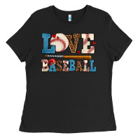 Black love baseball Ladies Tee - AdoDesignShop