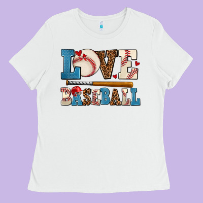 Love Baseball Ladies Tee Designed By Adodesignshop