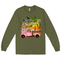 Army Green sunset chaser Long Sleeve Tee - JahusDesignShop