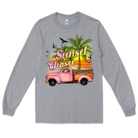 Heather Grey sunset chaser Long Sleeve Tee - JahusDesignShop