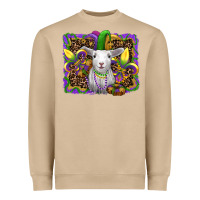 Mushroom mardi gras baby sheep king cake fleur de lis Heavyweight Sweatshirt - RanaPortraitStore