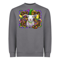 Storm mardi gras baby sheep king cake fleur de lis Heavyweight Sweatshirt - RanaPortraitStore