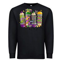 Black mardi gras teacher life Premium Sweatshirt - MaliasSmallBusiness
