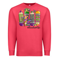 Cardinal mardi gras teacher life Premium Sweatshirt - MaliasSmallBusiness