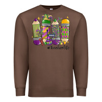 Chestnut mardi gras teacher life Premium Sweatshirt - MaliasSmallBusiness