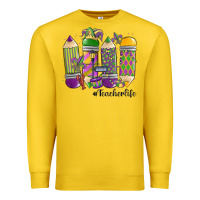 Lemon mardi gras teacher life Premium Sweatshirt - MaliasSmallBusiness