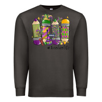 Smoke mardi gras teacher life Premium Sweatshirt - MaliasSmallBusiness