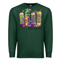 Sports Green mardi gras teacher life Premium Sweatshirt - MaliasSmallBusiness