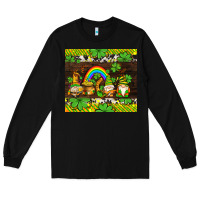 Black western st patricks gnomes Long Sleeve Tee - AdoDesignShop