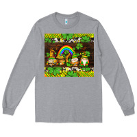 Heather Grey western st patricks gnomes Long Sleeve Tee - AdoDesignShop