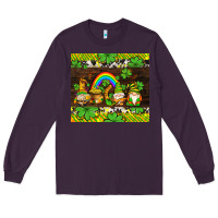 Plum western st patricks gnomes Long Sleeve Tee - AdoDesignShop
