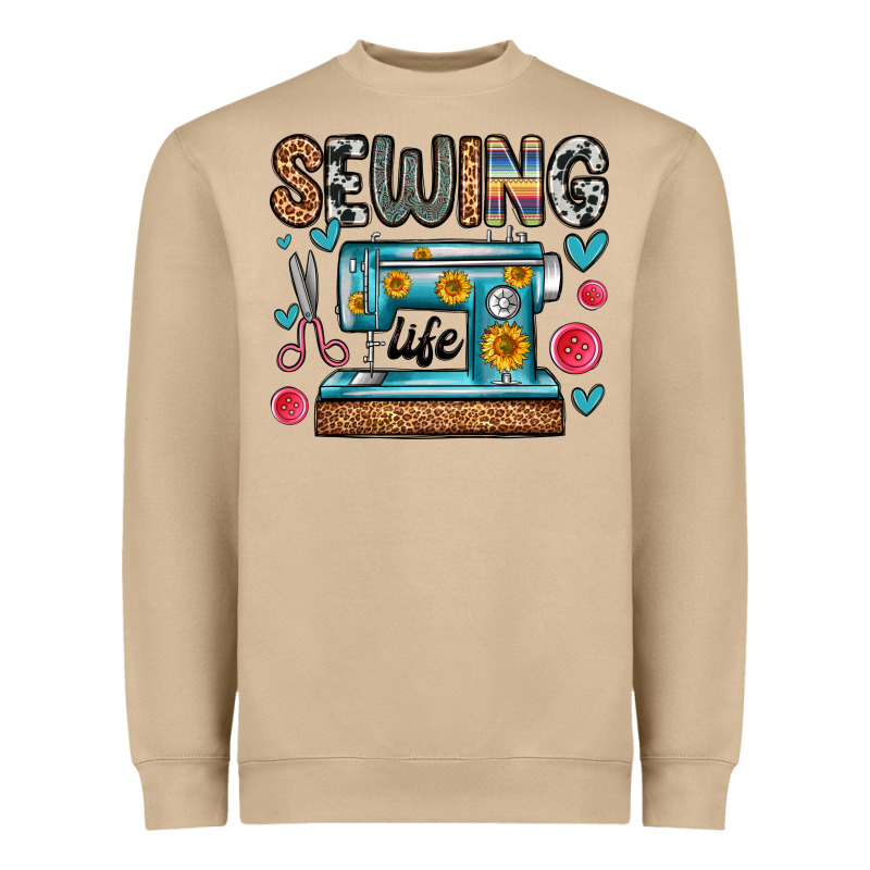 Sewing Life Heavyweight Sweatshirt by Zillion Design Studio | Teevron