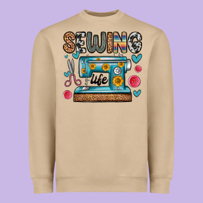 Sewing Life Heavyweight Sweatshirt Designed By Zillion Design Studio