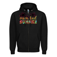 Black mom bod summer with palms Zipper Hoodie - Artiststas