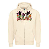 Mom Bod Summer With Palms Zipper Hoodie | Teevron