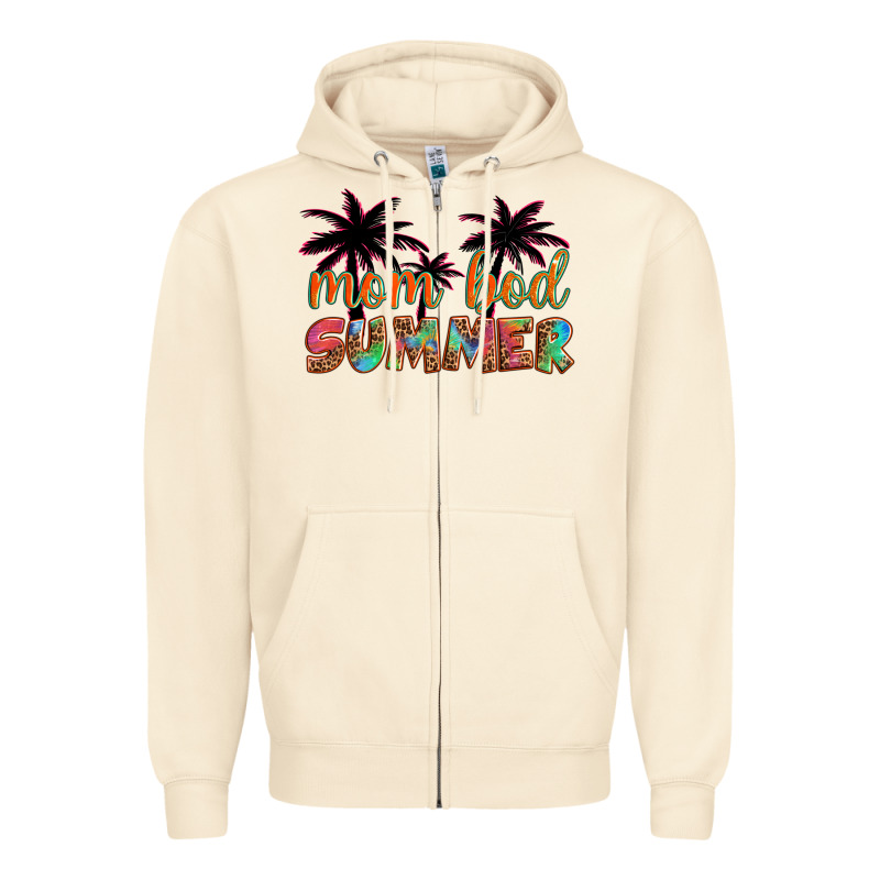 Mom Bod Summer With Palms Zipper Hoodie by Artiststas | Teevron