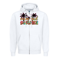 White mom bod summer with palms Zipper Hoodie - Artiststas