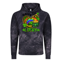 Cloud Black Happy Go Lucky Pot Of Gold And Rainbow Heart Vintage Hoodie - RanaPortraitStore