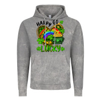 Cloud Rock Happy Go Lucky Pot Of Gold And Rainbow Heart Vintage Hoodie - RanaPortraitStore