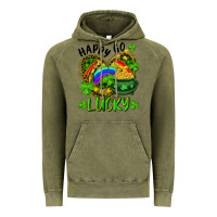 Vintage Olive Happy Go Lucky Pot Of Gold And Rainbow Heart Vintage Hoodie - RanaPortraitStore