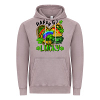 Vintage Zinc Happy Go Lucky Pot Of Gold And Rainbow Heart Vintage Hoodie - RanaPortraitStore