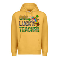 Mustard One Lucky Teacher St. Patricks Premium Hoodie - BundleAndBundleShop
