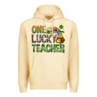 Pina Colada One Lucky Teacher St. Patricks Premium Hoodie - BundleAndBundleShop
