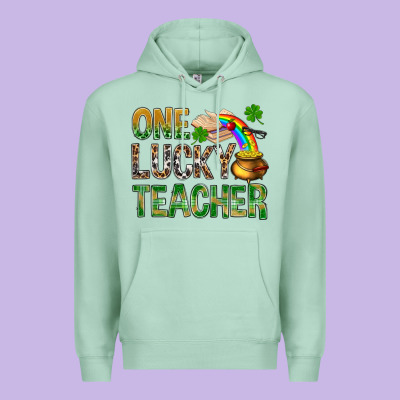 One Lucky Teacher St. Patricks Premium Hoodie Designed By Bundleandbundleshop