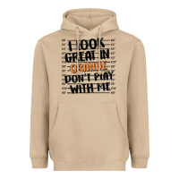Mushroom i look great in orange don't play with me Heavyweight Hoodie - MaliasSmallBusiness