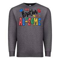 Charcoal Heather my brother is ausome autism Premium Sweatshirt - MaliasSmallBusiness