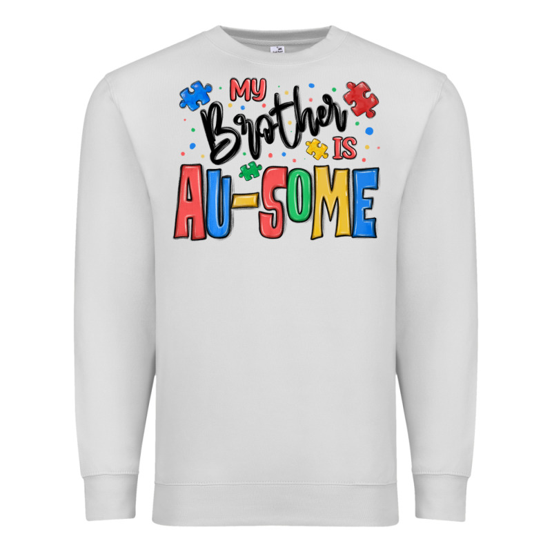 My Brother Is Ausome Autism Premium Sweatshirt by MaliasSmallBusiness | Teevron