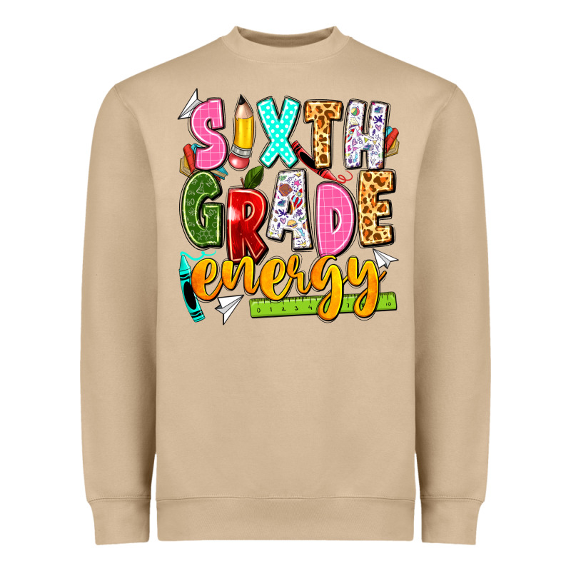 Sixth Grade Energy Heavyweight Sweatshirt by texasbilliewilder | Teevron
