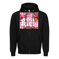 Black pink snowgirls Zipper Hoodie - AdoDesignShop