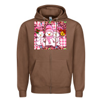 Chestnut pink snowgirls Zipper Hoodie - AdoDesignShop