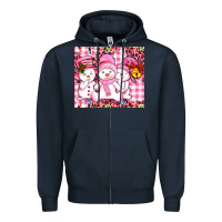 Navy pink snowgirls Zipper Hoodie - AdoDesignShop
