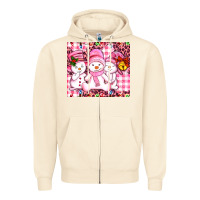 Sandshell pink snowgirls Zipper Hoodie - AdoDesignShop