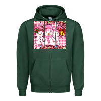 Pink Snowgirls Zipper Hoodie | Teevron
