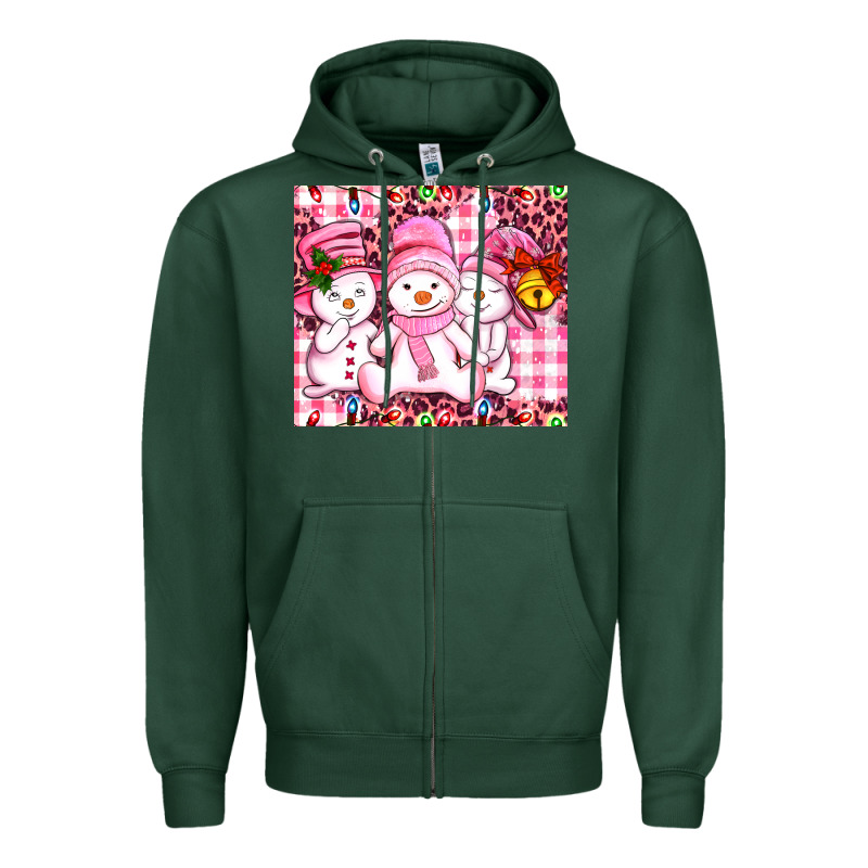 Pink Snowgirls Zipper Hoodie by AdoDesignShop | Teevron