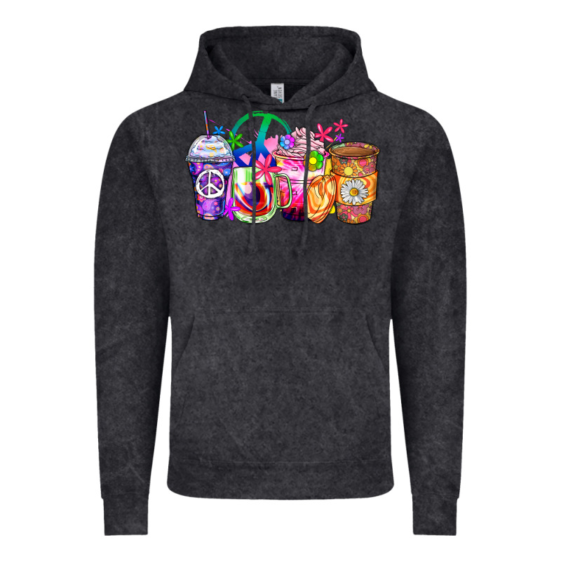 Hippie Coffee Cups Vintage Hoodie by Zillion Design Studio | Teevron