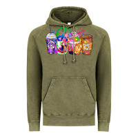 Vintage Olive hippie coffee cups Vintage Hoodie - Zillion Design Studio