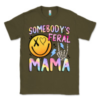 Army Green somebody's feral mama Classic Tee - JahusDesignShop