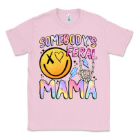 Bubblegum Pink somebody's feral mama Classic Tee - JahusDesignShop