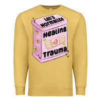 Antique Gold let's normalize healing trauma Premium Sweatshirt - MaliasSmallBusiness