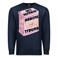Navy let's normalize healing trauma Premium Sweatshirt - MaliasSmallBusiness