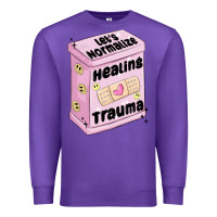 Purple let's normalize healing trauma Premium Sweatshirt - MaliasSmallBusiness