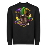Black mardi gras baby cow Heavyweight Sweatshirt - RanaPortraitStore