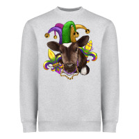 Heather Grey mardi gras baby cow Heavyweight Sweatshirt - RanaPortraitStore