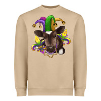 Mardi Gras Baby Cow Heavyweight Sweatshirt | Teevron
